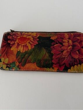 Patricia Nash Reala floral leather wristlet